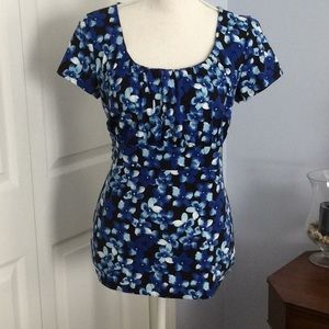 Ann Taylor Cute top with pleated top front